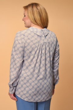 Блуза розовая и серая из текстиля для повседневного стиля Медея и К 1909 серо-розовый - фото 2