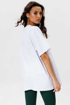 Белая футболка стопроцентного хлопка с вышивкой и карманом GO F1005f/01-01. 164-170 - фото 4