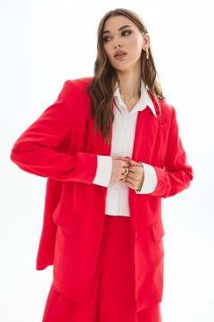 Красовый жакет на пуговицах с карманами из текстиля Vesnaletto 3828 - фото 4