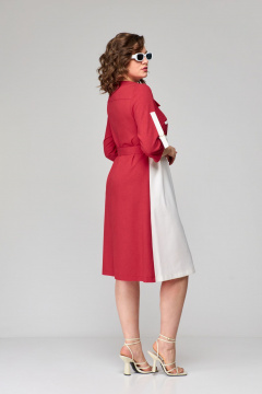 Платье летнее А-силуэта с контрастными цветами Орхидея 1254 - фото 2