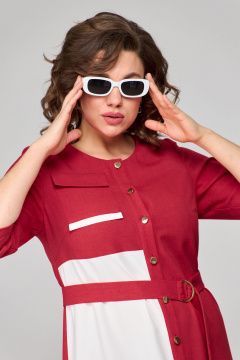 Платье летнее А-силуэта с контрастными цветами Орхидея 1254 - фото 5