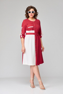 Платье летнее А-силуэта с контрастными цветами Орхидея 1254 - фото 4