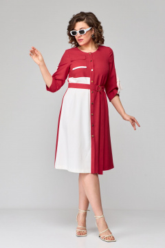 Платье летнее А-силуэта с контрастными цветами Орхидея 1254 - фото 3