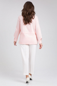 Розовая хлопковая рубашка прямого кроя для делового образа IVARI 418/1 лососевый - фото 4