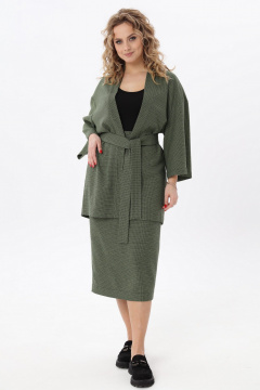 Жакет-кимоно и юбка-карандаш из текстиля в демократичном стиле Angelina & Сo 982 - фото 5
