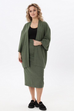 Жакет-кимоно и юбка-карандаш из текстиля в демократичном стиле Angelina & Сo 982 - фото 3