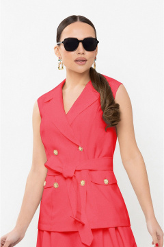 Жилет, юбка Lissana 4914 коралл - фото 4