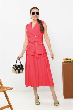 Жилет, юбка Lissana 4914 коралл - фото 3