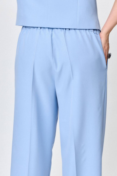 Брюки палаццо из костюмной ткани с карманами SOVA 11229 голубой - фото 5