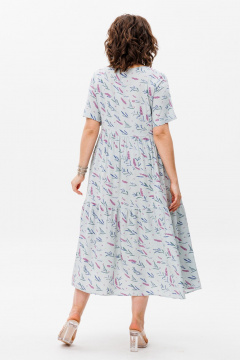 Легкое летнее платье из вискозы с карманами Anelli 1408 лаванда - фото 4