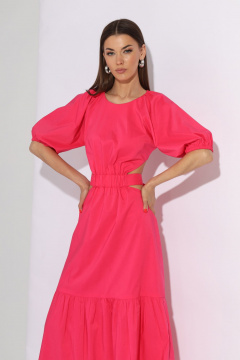 Платье с кулисой в талии и воланом из хлопковой ткани N.O.W. 1286 - фото 3