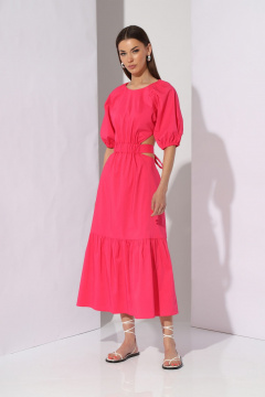 Платье с кулисой в талии и воланом из хлопковой ткани N.O.W. 1286 - фото 1