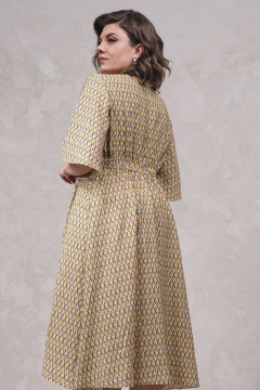 Красное платье на запах с карманами и расклешенным рукавом Avanti 1632-1 - фото 4