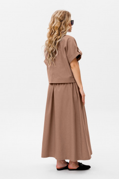 Жакет двубортный прямого силуэта и юбка А-силуэта летние Amberа Style 2015С - фото 3