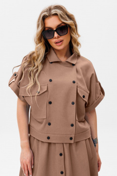 Жакет двубортный прямого силуэта и юбка А-силуэта летние Amberа Style 2015С - фото 2