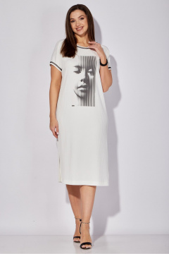 Летнее платье прямого силуэта с разрезами и принтом TAiER 1281 - фото 2