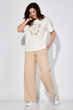 Летний комплект свободная футболка и брюки-палаццо TAiER 1194-1 - фото 2