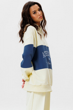 Худи с контрастной вставкой и вышивкой Athleisure GO F4072/02-01. 164-170 - фото 3
