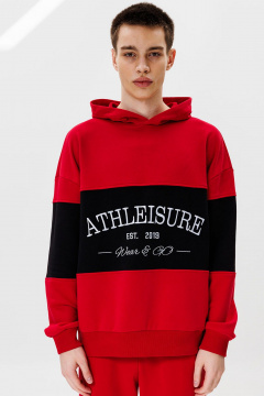 Худи оверсайз с вышивкой и контрастными цветами Athleisure GO M4072/11-02. 176-182 - фото 1