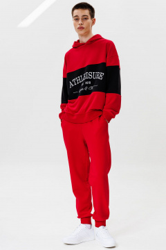 Худи оверсайз с вышивкой и контрастными цветами Athleisure GO M4072/11-02. 176-182 - фото 2