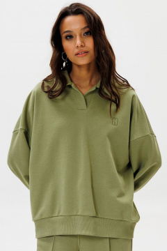 Брюки и свитшот из трикотажа с воротником для офиса и прогулок GO F3075/26-02. 170-176 - фото 3