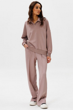 Брюки и свитшот из трикотажа с воротником для офиса и отдыха GO F3075/04-03. 170-176 - фото 4