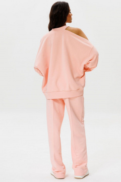 Костюм 2-ка из трикотажа и хлопка с ассиметричным свитшотом GO F3074/07-01. 164-170 - фото 2