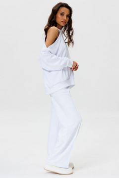 Костюм 2-ка из трикотажа и хлопка с ассиметричным свитшотом GO F3074/01-01. 164-170 - фото 4