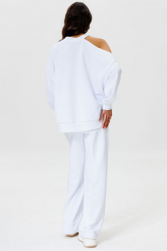 Костюм 2-ка из трикотажа и хлопка с ассиметричным свитшотом GO F3074/01-01. 164-170 - фото 3