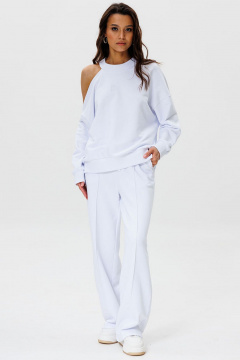 Костюм 2-ка из трикотажа и хлопка с ассиметричным свитшотом GO F3074/01-01. 170-176 - фото 1