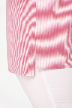 Блуза с коротким рукавом из текстиля для летнего гардероба DaLi 4228 бело_красный - фото 4