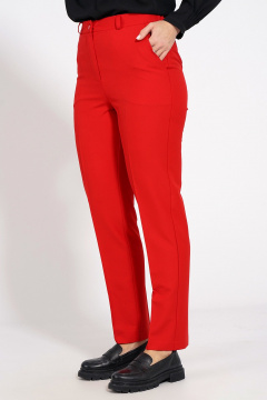 Красные летние брюки классического кроя из текстиля Медея и К 2209 красный - фото 2