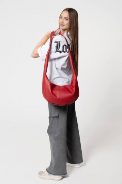 Красная экокожаная сумка стильная на каждый день MT.Style Dolly RED - фото 3