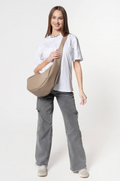 Бежевый кожаный аксессуар стильная сумка MT.Style Dolly IRIS - фото 4