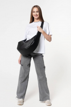 Черная кожаная сумка классическая на каждый день MT.Style Dolly BLACK - фото 4