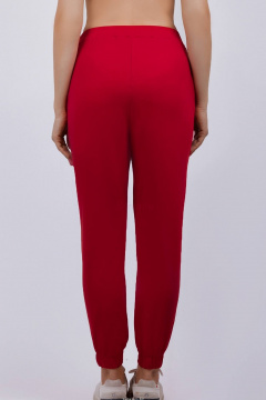 Круглогодичные хлопковые брюки из футера Verally 493-1 красный - фото 3