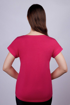 Майка красная с фигурным низом, летняя Verally 433-1 фуксия - фото 2