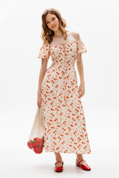 Платье EOLA 2601 бежевый_принт - фото 4