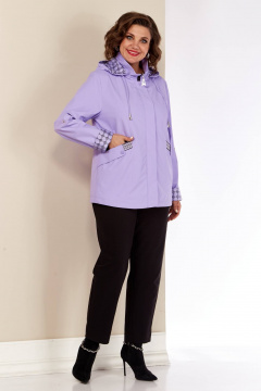 Демисезонная куртка с капюшоном и регулируемой кулисой Shetti 2147 фиалка - фото 1