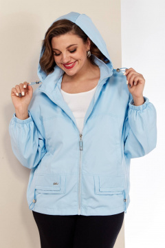 Демисезонная куртка с капюшоном Shetti 2148 голубой - фото 5