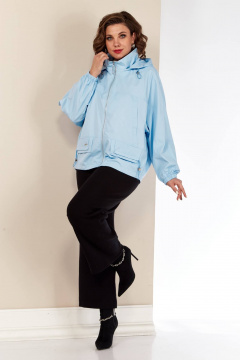 Демисезонная куртка с капюшоном Shetti 2148 голубой - фото 2