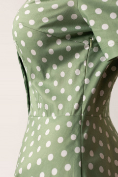 Летнее платье без подкладки с линияй талии и карманами Golden Valley 4926-2 зеленый - фото 5