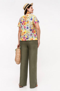 Блуза La rouge 6277 полянка-набивной - фото 4