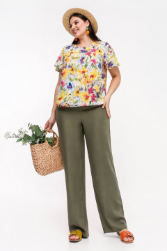 Блуза La rouge 6277 полянка-набивной - фото 2