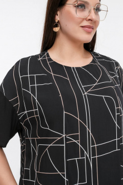 Блуза La rouge 6287 черный-(геометрия) - фото 5