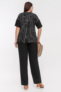 Блуза La rouge 6287 черный-(геометрия) - фото 4