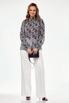 Блуза Lady Line 562 синий_абстракция - фото 4