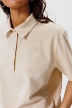 Хлопковая футболка-поло с логотипом для летних повседневных лугов GO F1002/03-02. 164-170 - фото 4