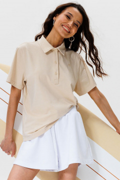 Хлопковая футболка-поло с логотипом для летних повседневных лугов GO F1002/03-02. 164-170 - фото 2