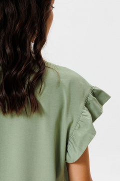 Футболка с воланами из трикотажа для стилистичных образов GO F1004/26-02. 164-170 - фото 3